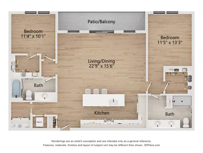 Apartment Home B1 3307 floor plan